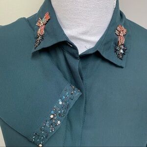Zara Basics Collection Beaded Shirt